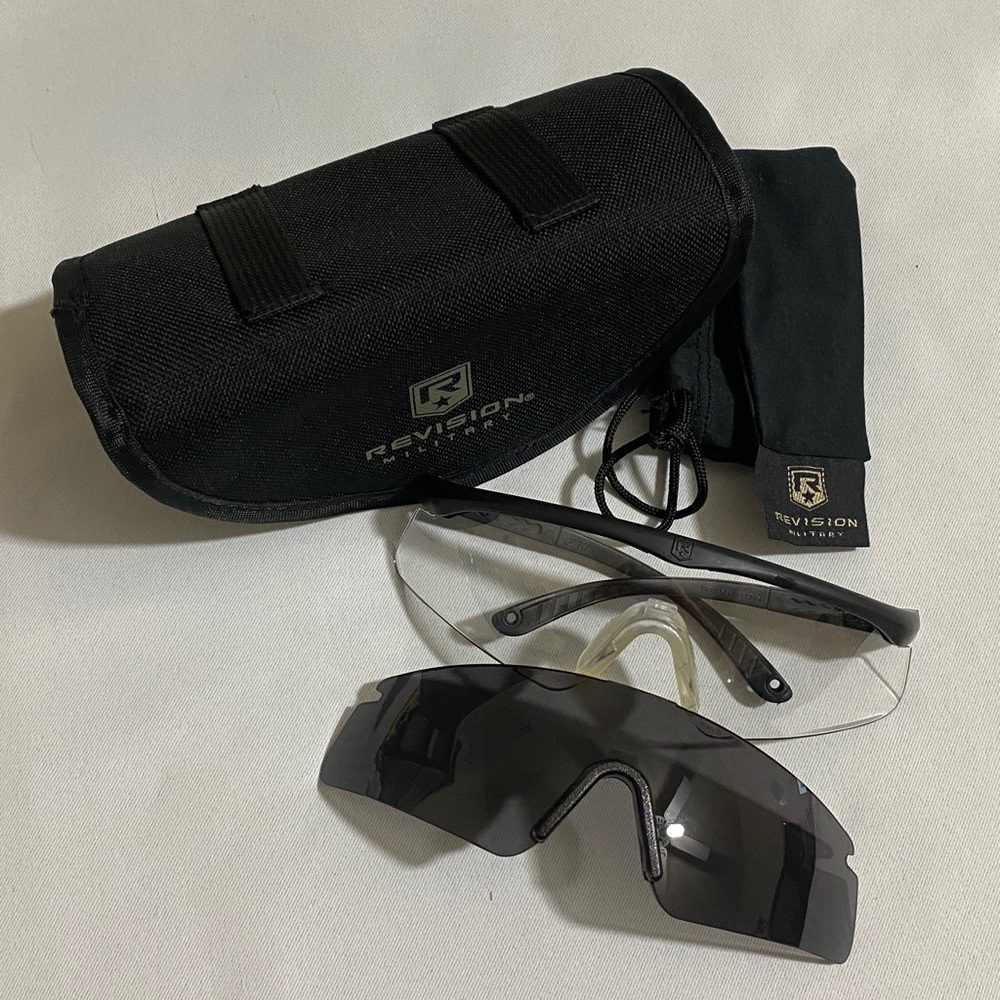 REVISION Military Protective Glasses w Clear Lens & Tinted Replacement Lens